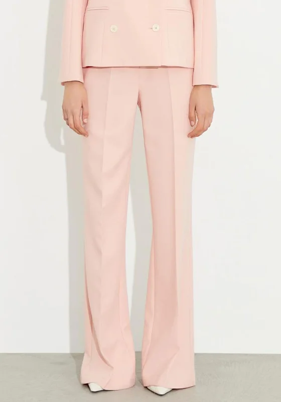 High rise cigarette pants for women in autumnBirelin Straight Leg Trousers, Powder Pink