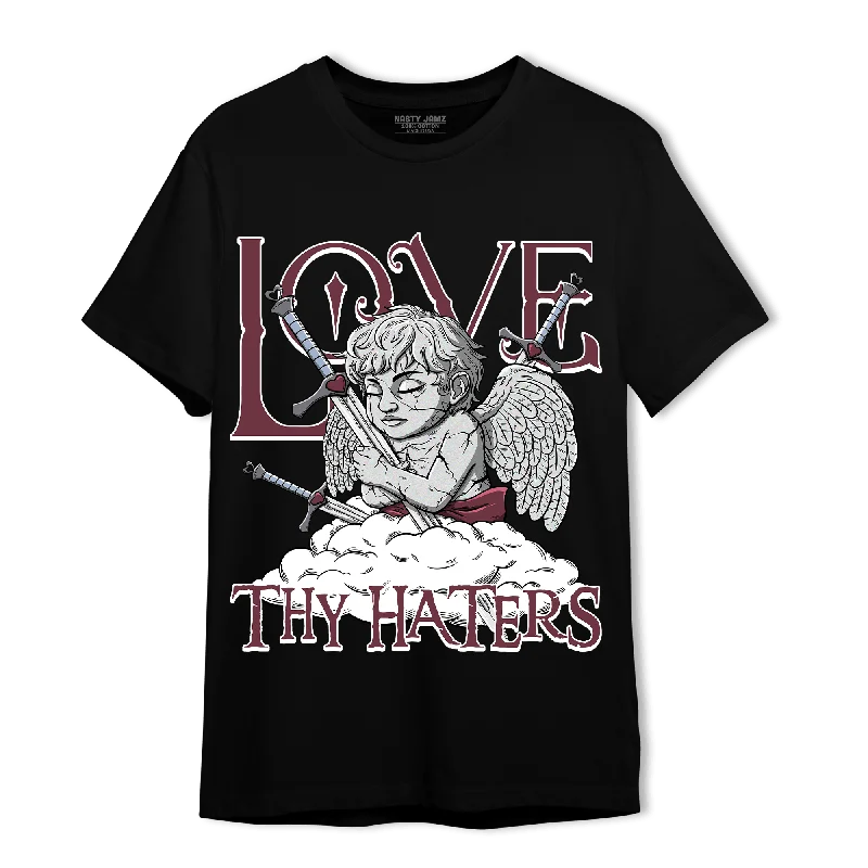 Women's T - shirt with a cable knit patternNastyJamz Burgundy 5s T Shirt Match Love Thy Haters Angel Women's T - shirt with a cable knit patternNastyJamz Burgundy 5s T Shirt Match Love Thy Haters Angel