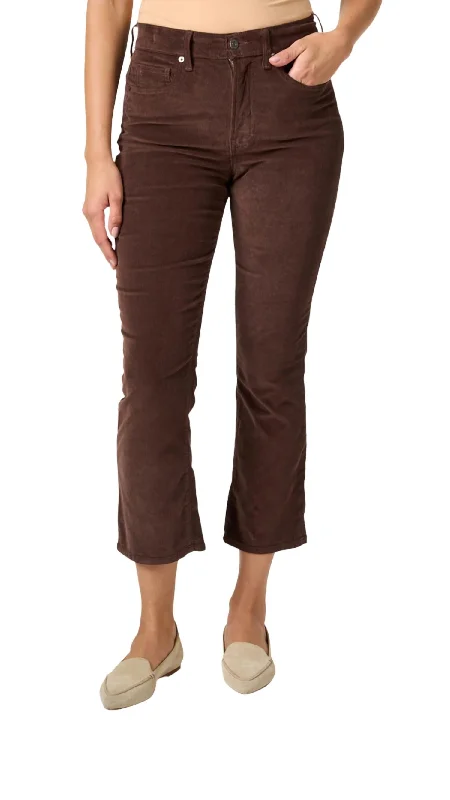 Distressed wide leg denim pants for women in a trendy and edgy styleCarly Corduroy Pant In Brown Distressed wide leg denim pants for women in a trendy and edgy styleCarly Corduroy Pant In Brown