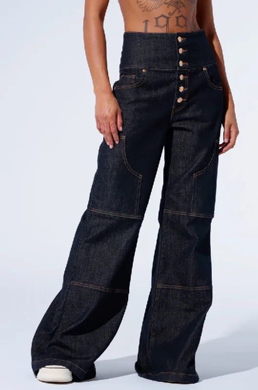 Patchwork pants for women in a unique designCASH FOR LOVE DENIM PANT