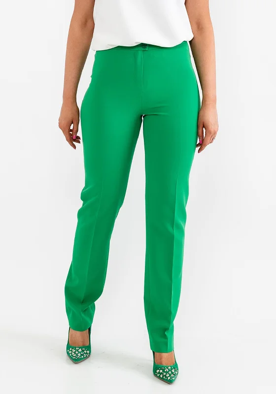 High waisted skinny pants for women in dark colorsChristina Felix Tailored Slim Leg Trousers, Green