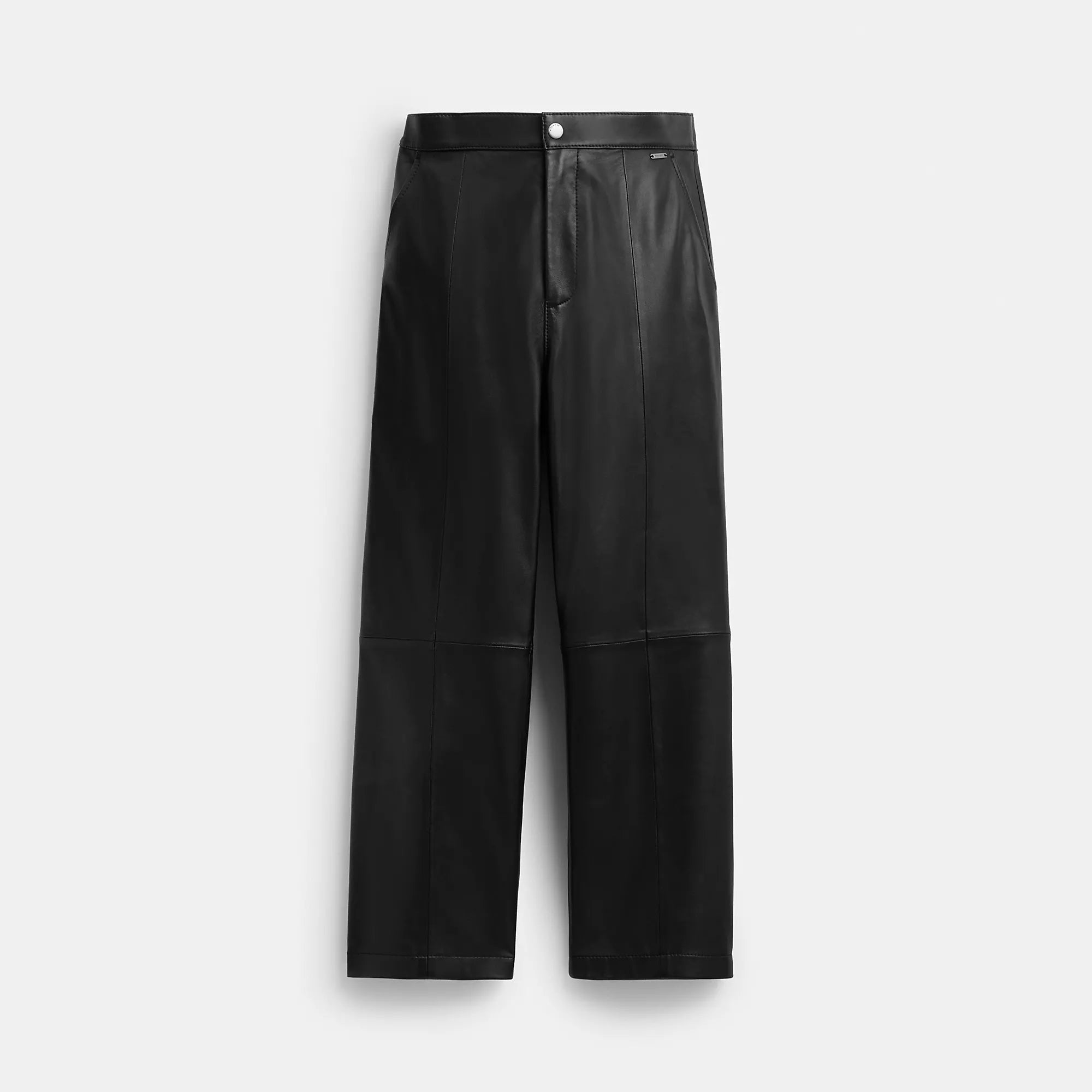 Leather look pants for women in a budget - friendly optionCoach Outlet Leather Pants