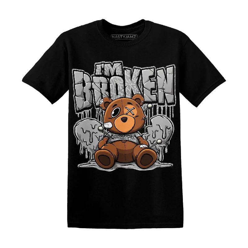 Embroidered women's T - shirt with floral designsNastyJamz Craft Ivory 3s T Shirt Im Broken BER
