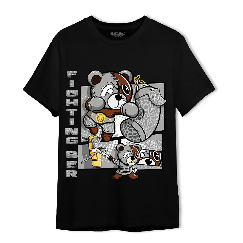 Open - work women's T - shirt with a scalloped hemNastyJamz Craft Ivory 3s T Shirt Match BER Fighting Boxing Open - work women's T - shirt with a scalloped hemNastyJamz Craft Ivory 3s T Shirt Match BER Fighting Boxing