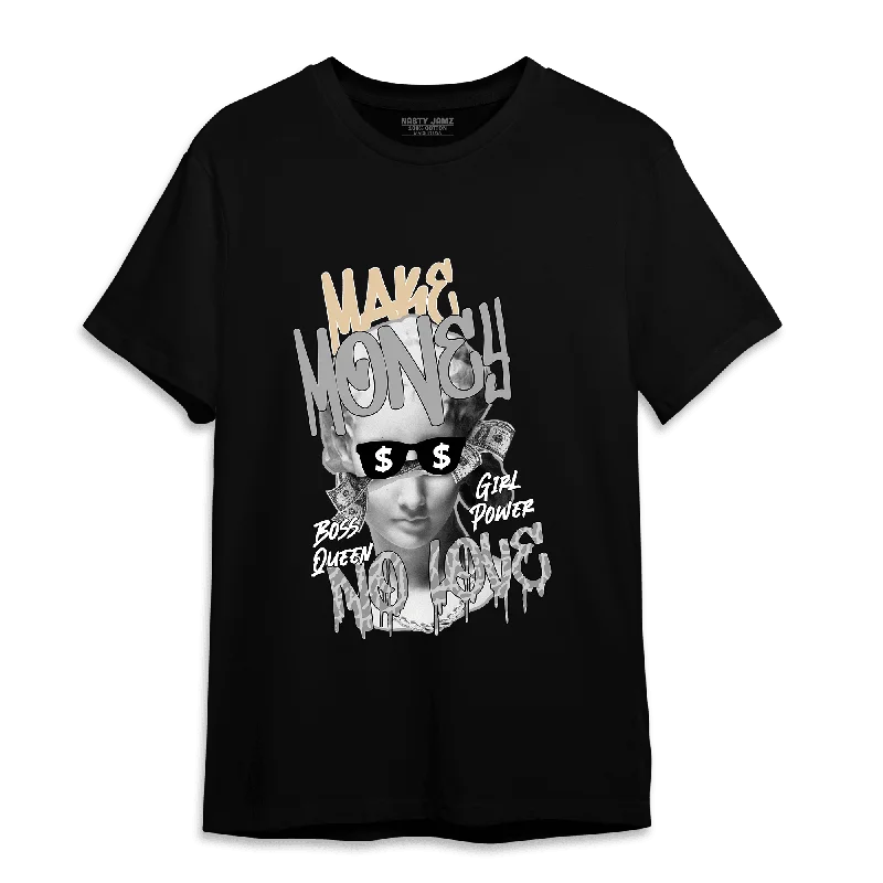 Women's T - shirt with a sequined collarNastyJamz Craft Ivory 3s T Shirt Match Make Money No Love