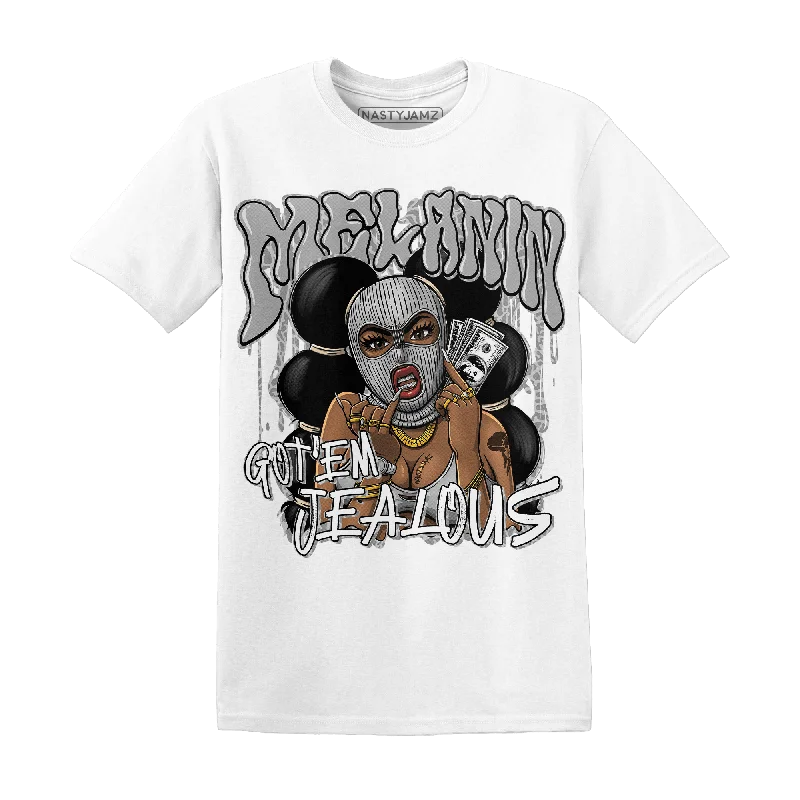 Women's lace - trimmed T - shirt for a delicate lookNastyJamz Craft Ivory 3s T Shirt Match Melanin Got Em Jealous