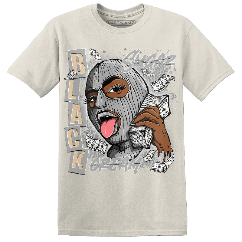Color - blocked women's T - shirt for a bold statementNastyJamz Craft Ivory 3s T Shirt Match No Sugar No Cream
