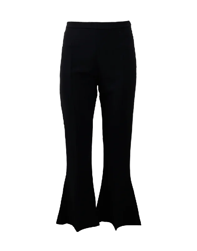 Ankle pants with zippers for women in a convenient designCropped Flared Pant