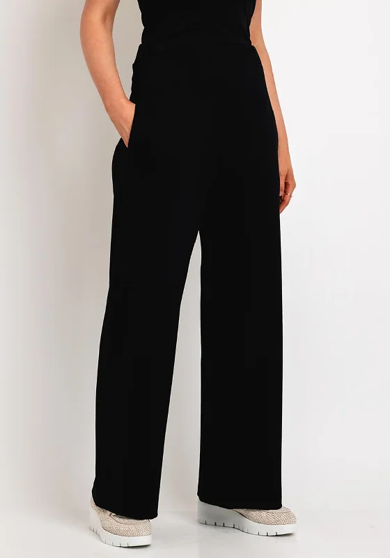 Corduroy wide leg jeans for women in a classic and comfortable styleD.e.c.k by Decollage Wide Leg Trouser, Black Corduroy wide leg jeans for women in a classic and comfortable styleD.e.c.k by Decollage Wide Leg Trouser, Black