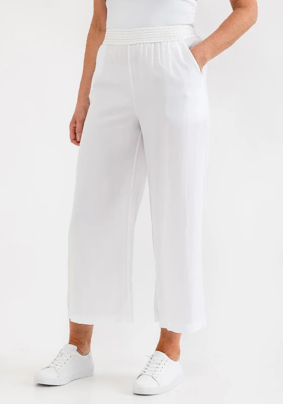 Culottes for women in a fashionable silhouetted.e.c.k. by Decollage One Size Casual Trousers, White