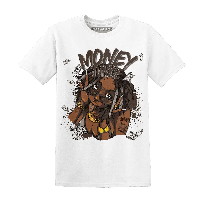 Floral - embroidered women's T - shirtNastyJamz Dunk Low Baroque Brown T Shirt Match Money Junkie