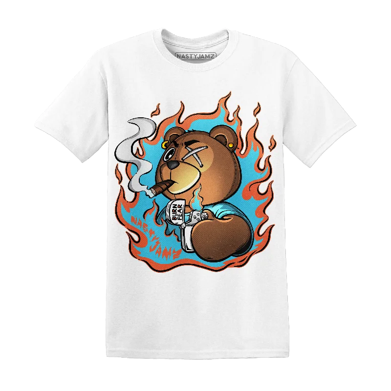 Printed women's T - shirt with a nautical - themed patternNastyJamz Dunk Low Dolphins T Shirt Match BER Burn Fear