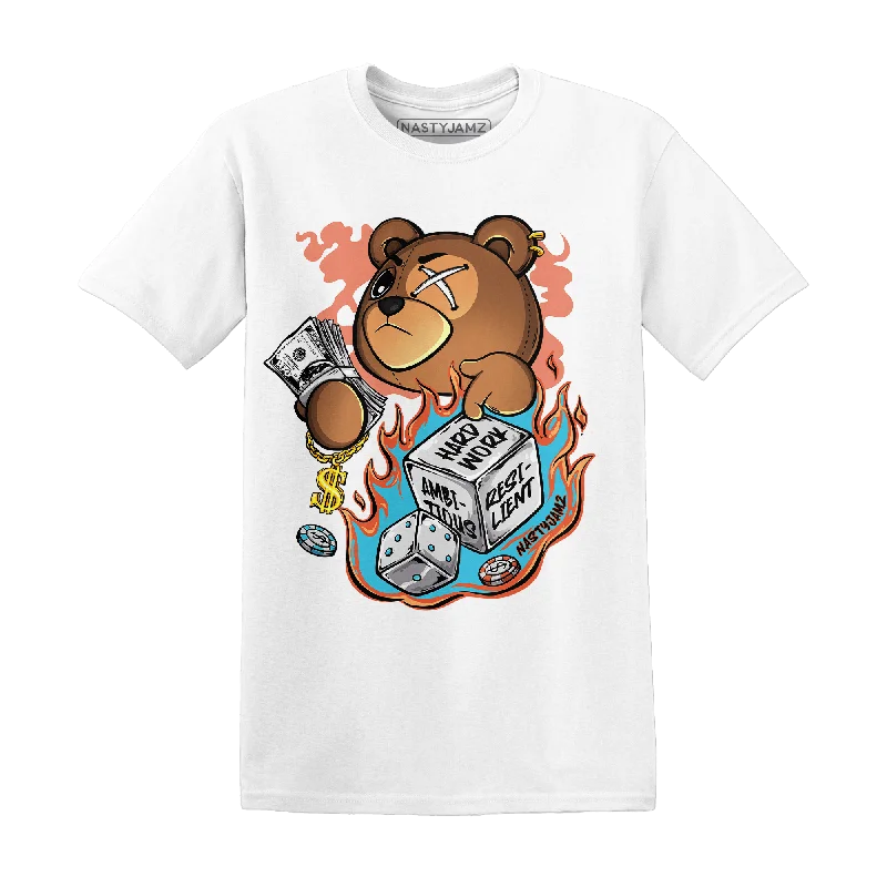 Mock - neck women's T - shirt with a drawstring hoodNastyJamz Dunk Low Dolphins T Shirt Match Hustle Casino BER