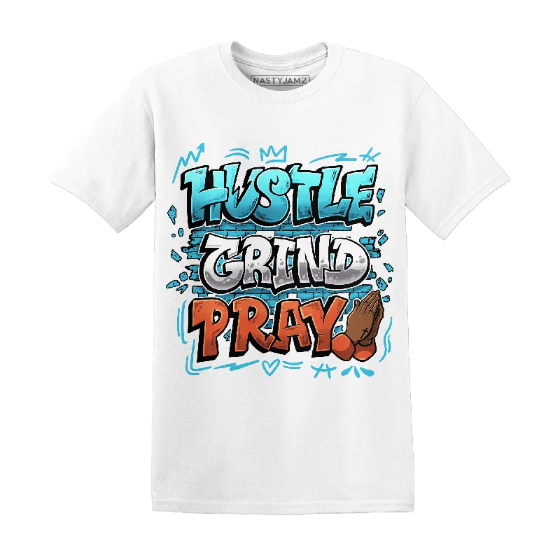 Women's T - shirt with a flapped pocket and a zip - up closureNastyJamz Dunk Low Dolphins T Shirt Match Hustle Grind Pray