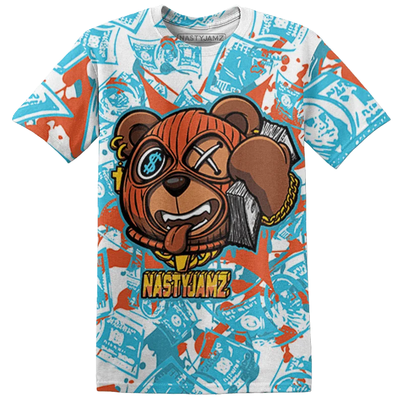 Women's T - shirt with a sequined sleeveNastyJamz Dunk Low Dolphins T Shirt Match Money Motive BER 3D All-Over Print