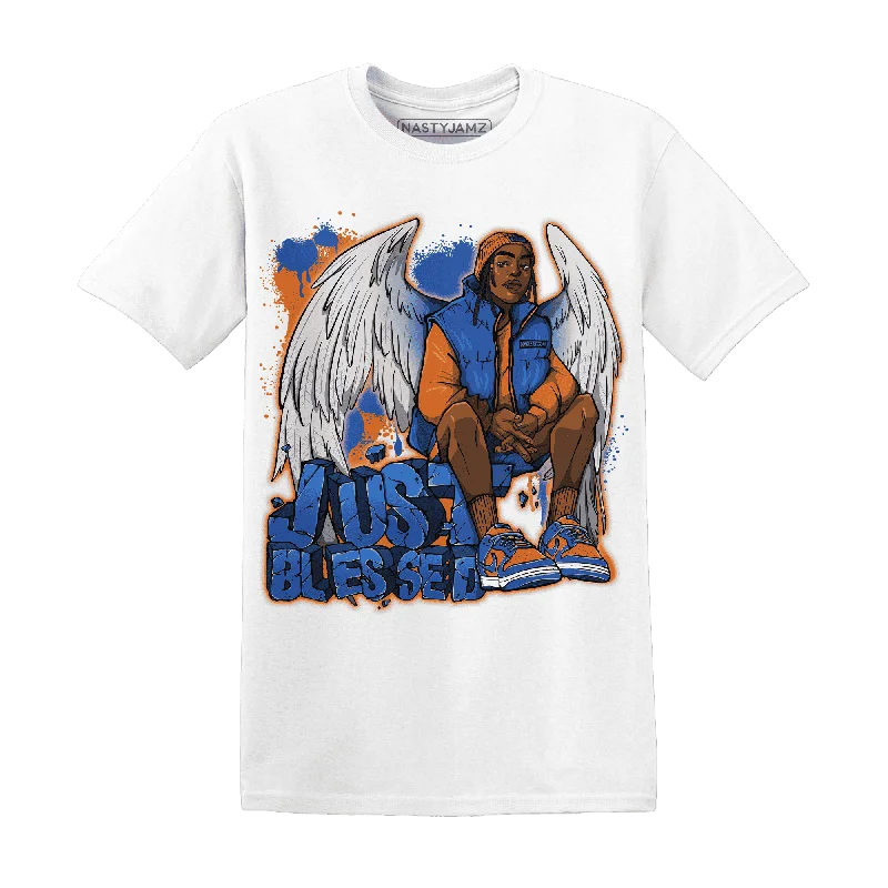 Chunky ribbed women's T - shirt for a textured lookNastyJamz Dunk Low Knicks T Shirt Match Just Blessed Chunky ribbed women's T - shirt for a textured lookNastyJamz Dunk Low Knicks T Shirt Match Just Blessed