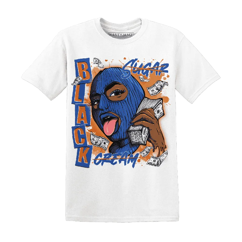 Cropped women's T - shirt with a ruffled hemNastyJamz Dunk Low Knicks T Shirt Match No Sugar No Cream