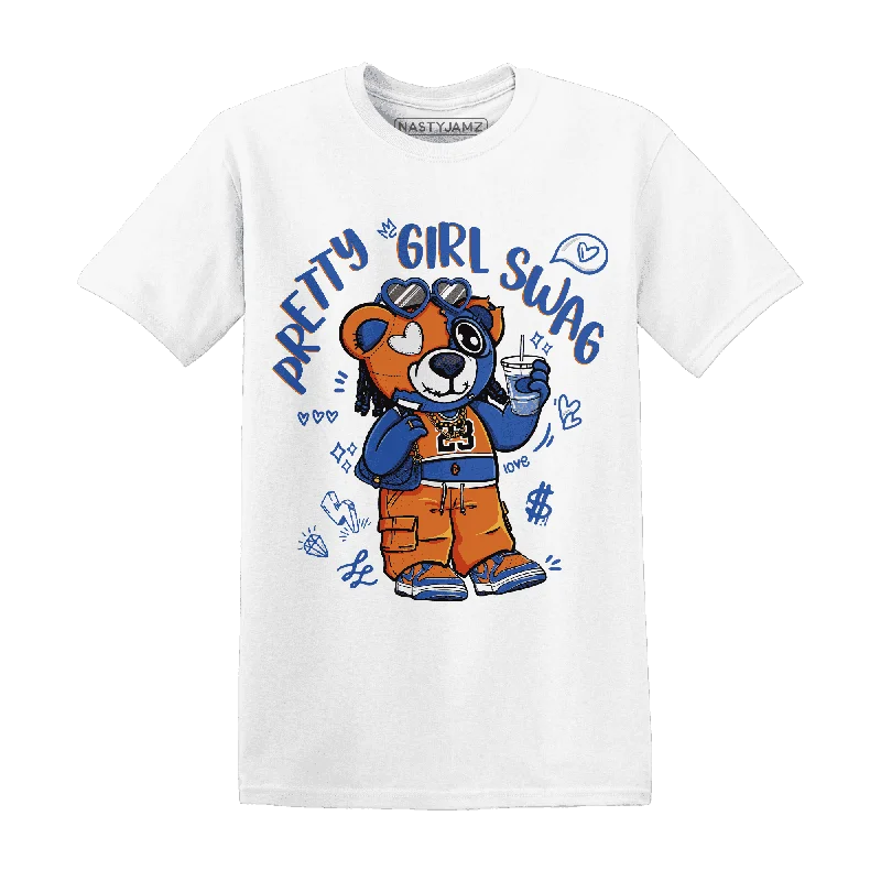 Mock - neck women's T - shirt with a zip - up frontNastyJamz Dunk Low Knicks T Shirt Match Pretty Girl Swag BER