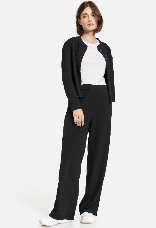 Culottes for women in a fashionable silhouetteElasticated Waist Wide Leg Trousers