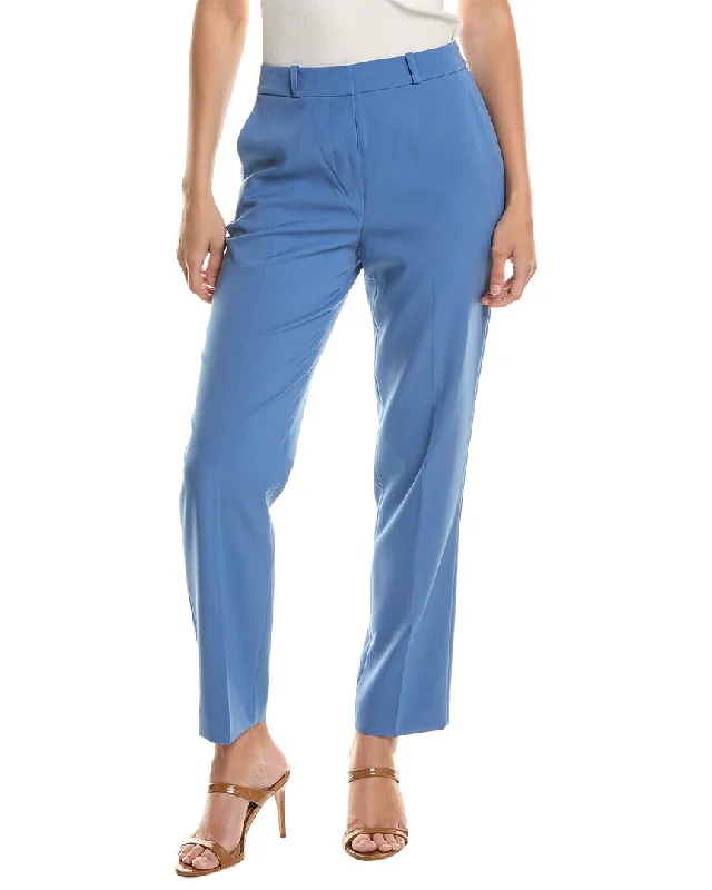 Leather look pants for women in a budget - friendly optionElie Tahari Slim Straight Pant Leather look pants for women in a budget - friendly optionElie Tahari Slim Straight Pant