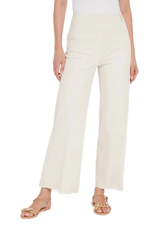 High waisted cargo joggers for women in a practical styleErin Wide Leg Denim Pant In Oat