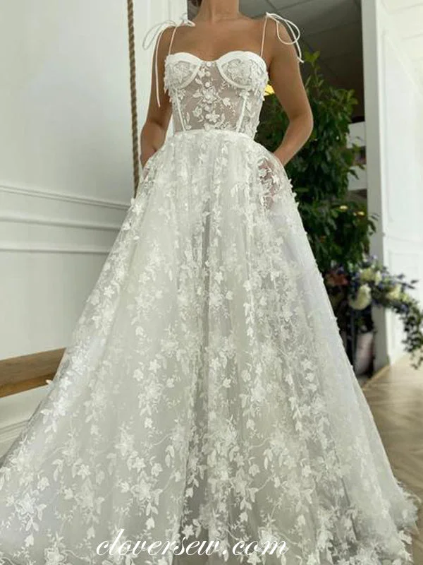 Glamorous mermaid - style wedding dressFashion Lace Illusion Spaghetti Strap French Wedding Dresses, CW0284 Glamorous mermaid - style wedding dressFashion Lace Illusion Spaghetti Strap French Wedding Dresses, CW0284