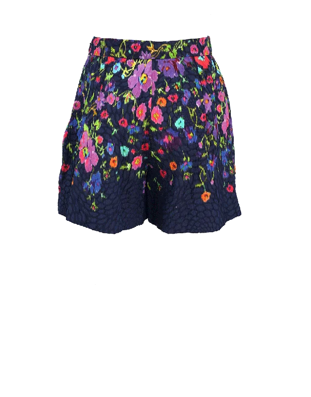 Leather look wide leg pants for women in a bold and stylish lookFloral Cloque Shorts