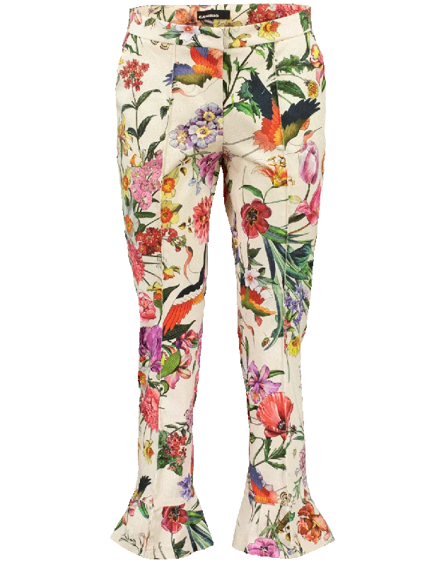 Distressed wide leg jeans for women in a trendy and relaxed styleFlorence Floral Print Pant Distressed wide leg jeans for women in a trendy and relaxed styleFlorence Floral Print Pant