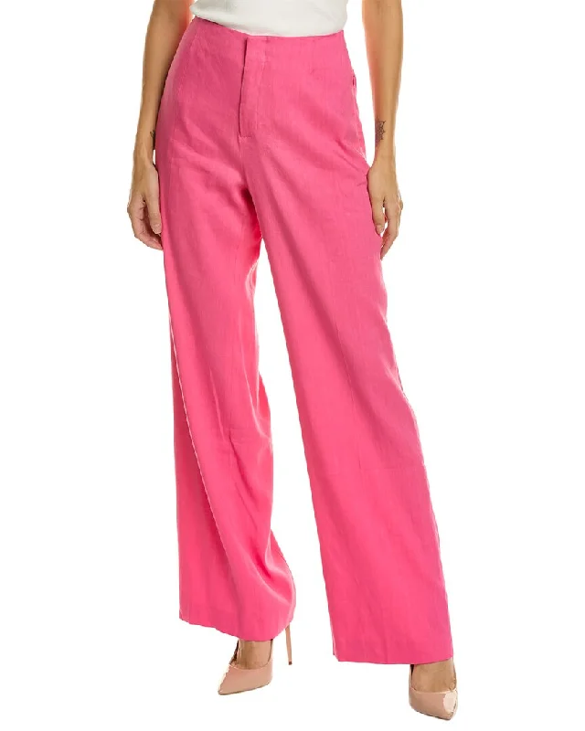 Patchwork denim pants for women in a creative designFRAME Denim High-Rise Wide Leg Linen-Blend Trouser Patchwork denim pants for women in a creative designFRAME Denim High-Rise Wide Leg Linen-Blend Trouser