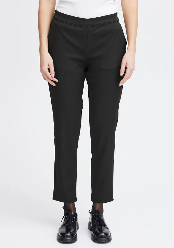 Lightweight jogger pants for women to runFransa Pamila Slim Leg Tapered Trousers, Black Lightweight jogger pants for women to runFransa Pamila Slim Leg Tapered Trousers, Black