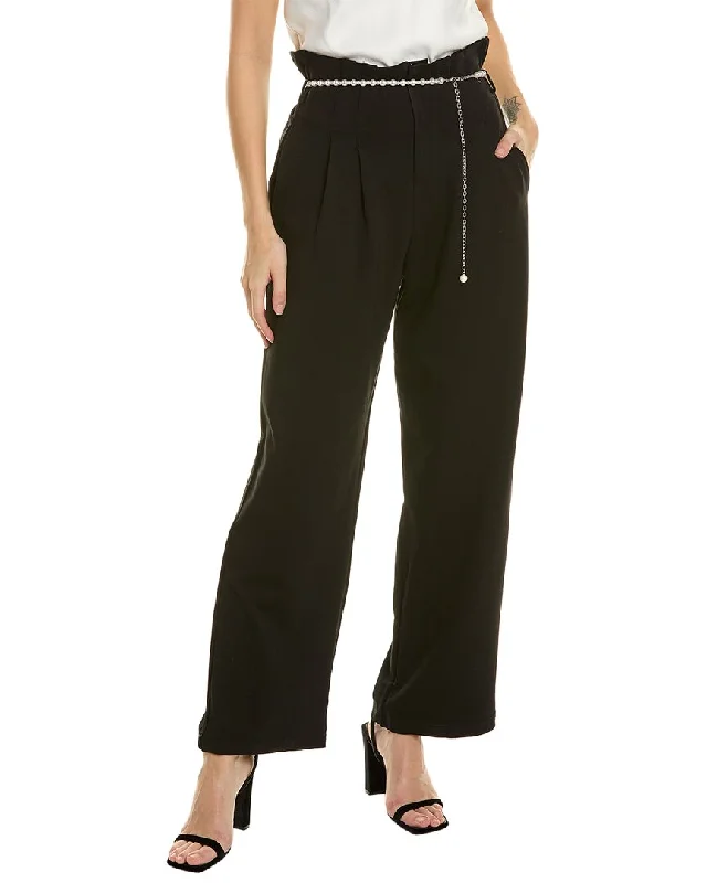Floral print wide leg dress pants for women in a fresh and formal styleGracia Pearl Belted Pant Floral print wide leg dress pants for women in a fresh and formal styleGracia Pearl Belted Pant