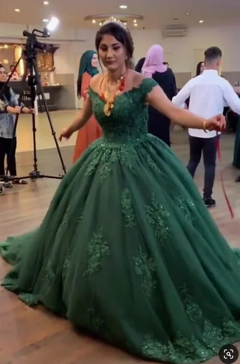 Italian - made luxury wedding dressgreen prom dresses,green quinceanera dresses,green ball gowns,green wedding dress cg2407