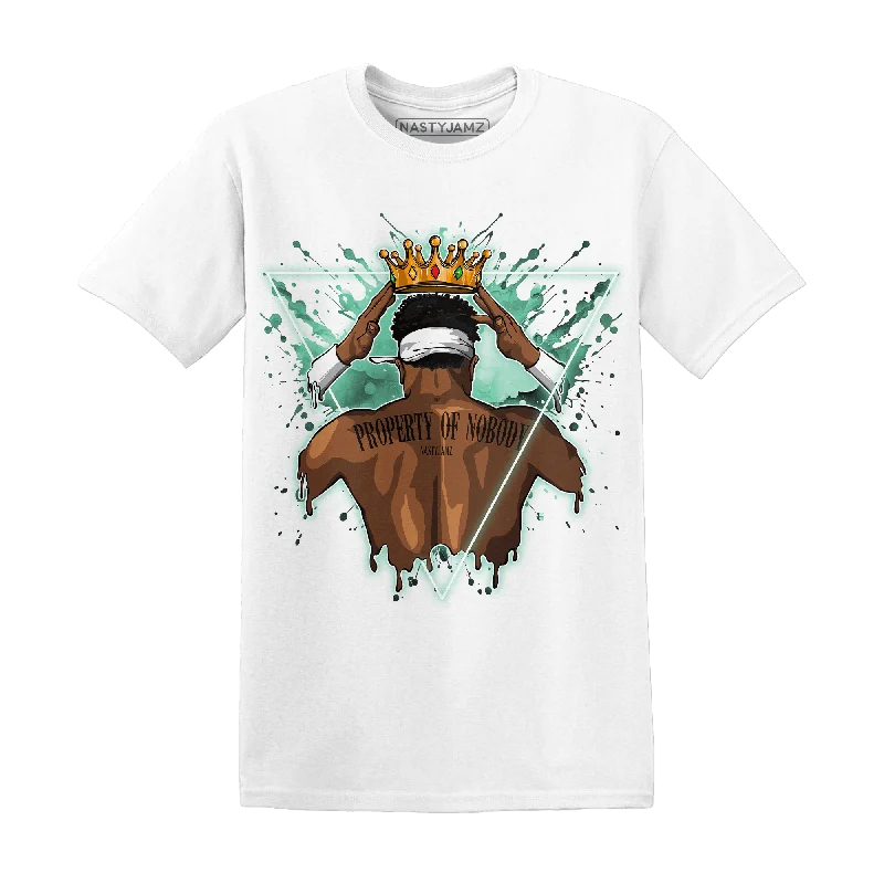 Cropped women's T - shirt with a pom - pom trimNastyJamz High OG Green Glow 1s T Shirt Match Property Of Nobody