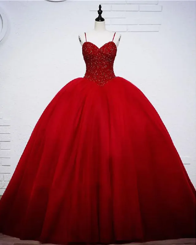 Princess - style wedding dress with a big skirthigh quality  Gorgeous Beaded Sweetheart Ball Gown Wedding Dress Prom Dress    cg12016