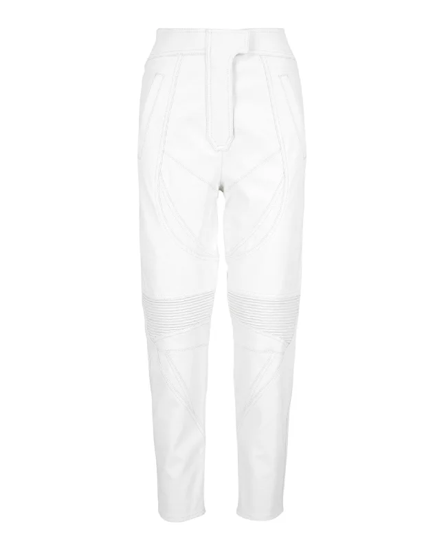 Culottes with pockets for women in functionalityHigh-Waisted Faux Leather Pants