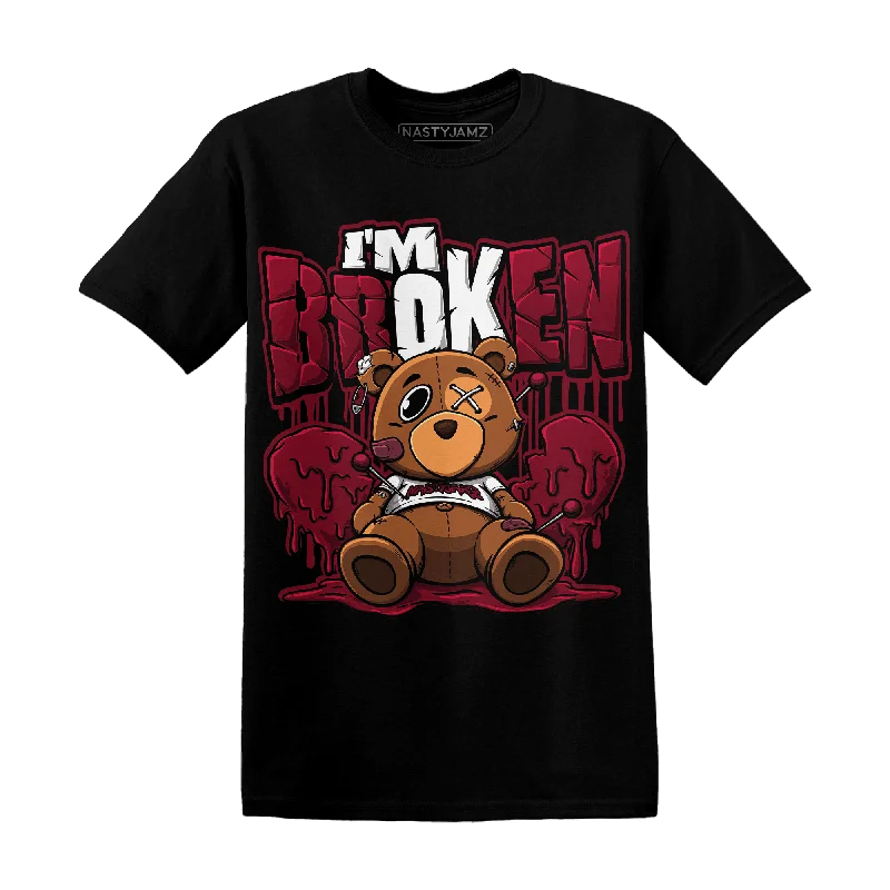 Women's T - shirt with a color - changing yarnNastyJamz High White Team Red 1s T Shirt Im Broken BER