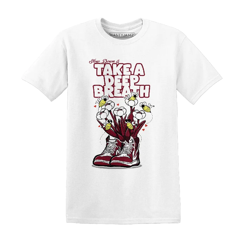 Women's T - shirt with a lace - up backNastyJamz High White Team Red 1s T Shirt Match Bee Sneaker