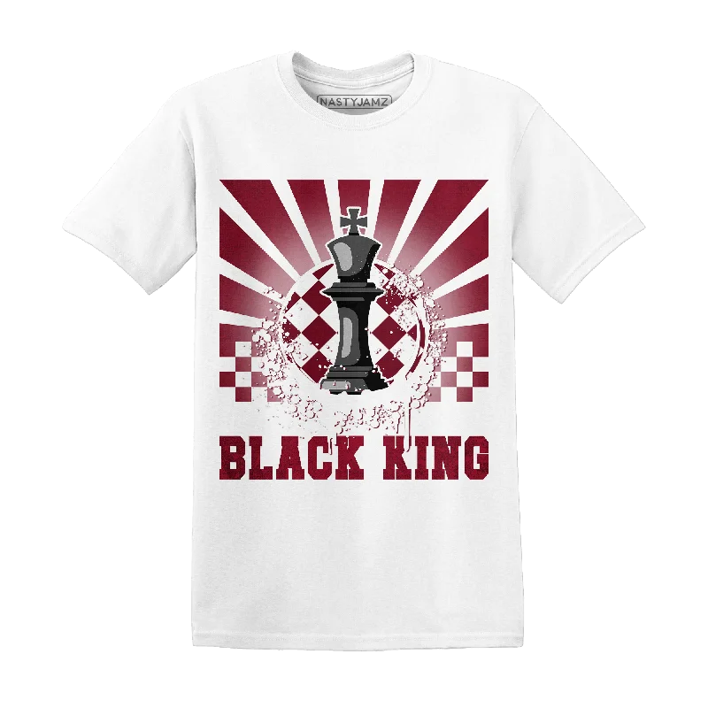 Women's T - shirt with a crocheted detailNastyJamz High White Team Red 1s T Shirt Match Black King Collection