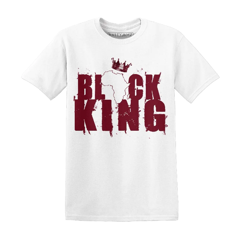 Women's lightweight linen T - shirt for warm weatherNastyJamz High White Team Red 1s T Shirt Match Black Queen Crown