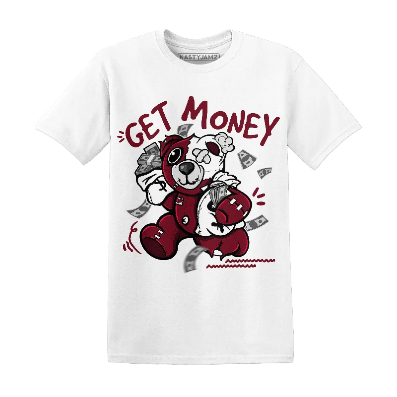 Women's T - shirt with a cropped and fitted bodice and a flared skirtNastyJamz High White Team Red 1s T Shirt Match Get Money BER