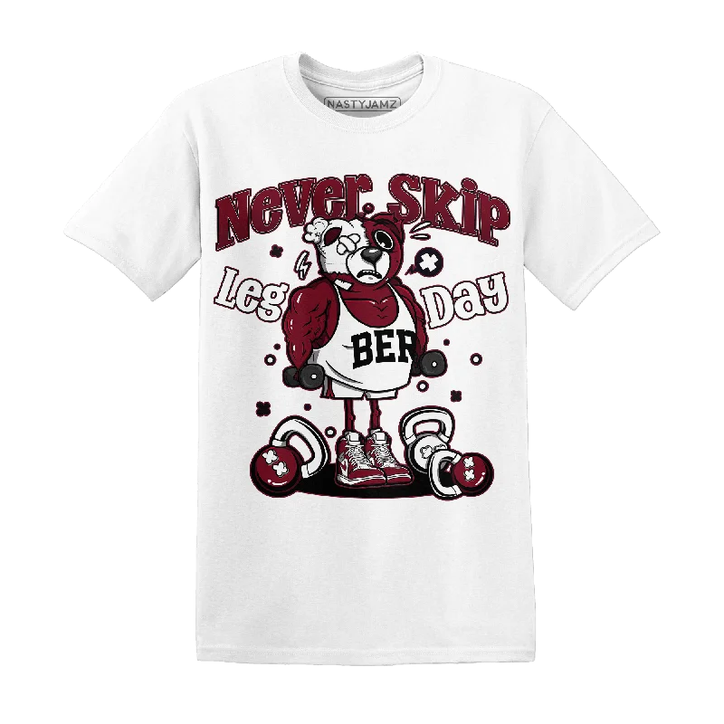 Women's T - shirt with a burnout geometric patternNastyJamz High White Team Red 1s T Shirt Match Leg Day BER