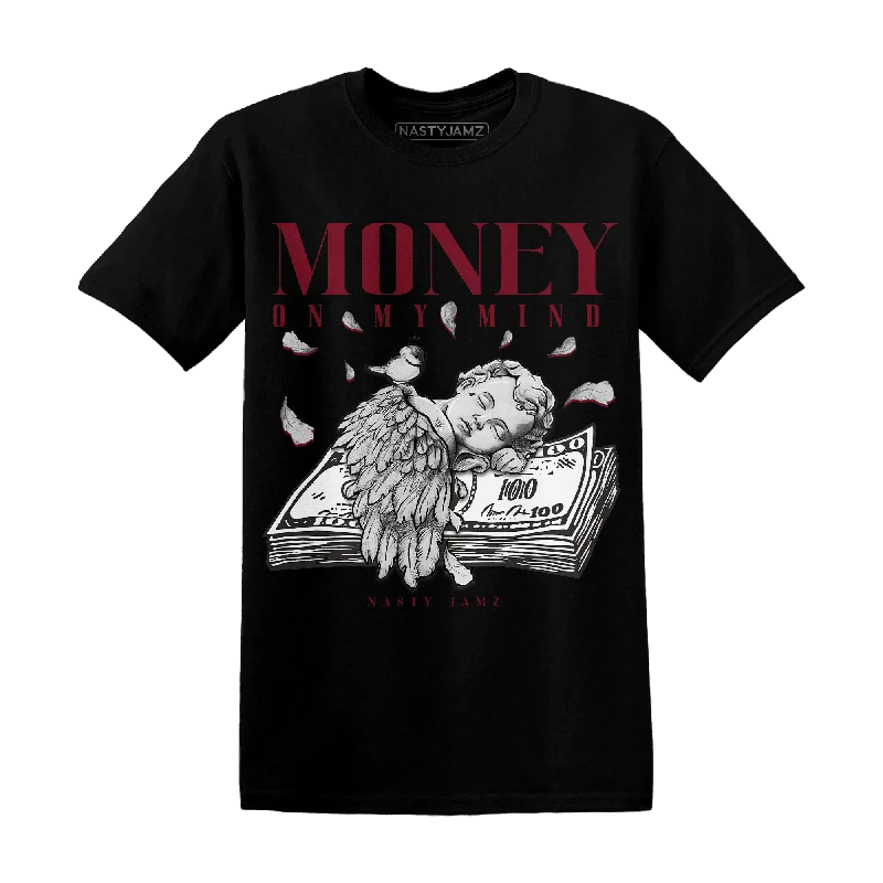 Metallic - threaded women's T - shirt for a touch of glamourNastyJamz High White Team Red 1s T Shirt Money On My Mind Angel