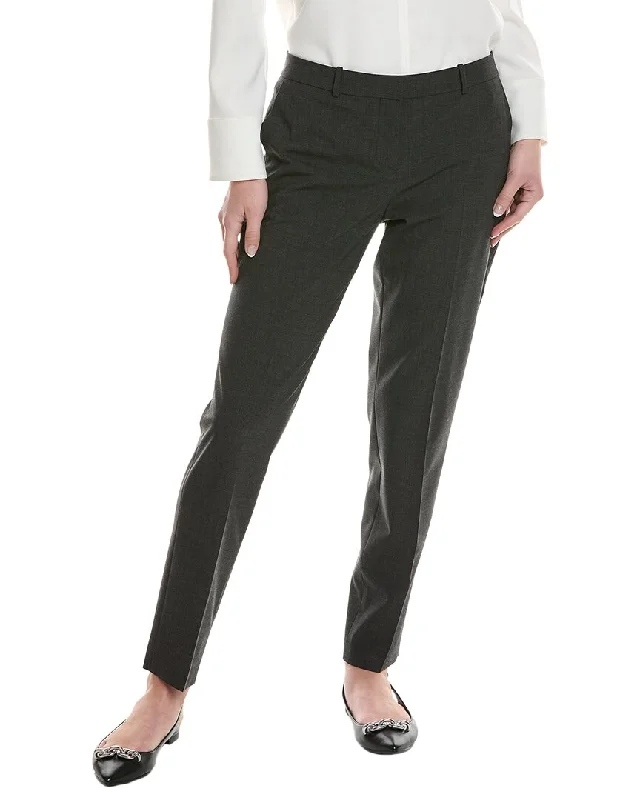 Plaid cigarette pants for women in a classic - trendy styleHugo Boss Tiluna Wool-Blend Trouser