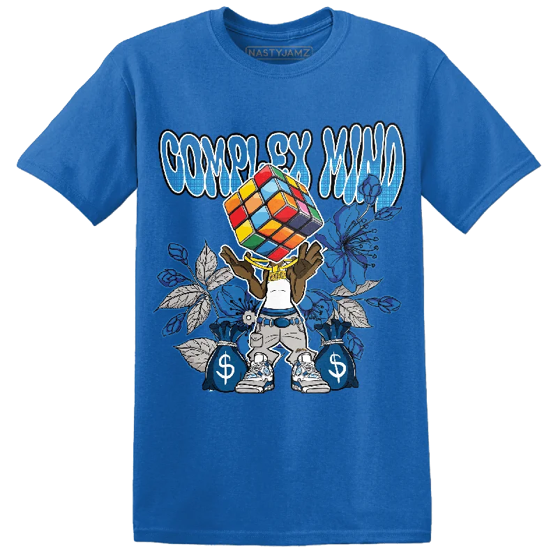 Fuzzy women's T - shirt with a hoodNastyJamz Industrial Blue 4s T Shirt Match Complex Mind
