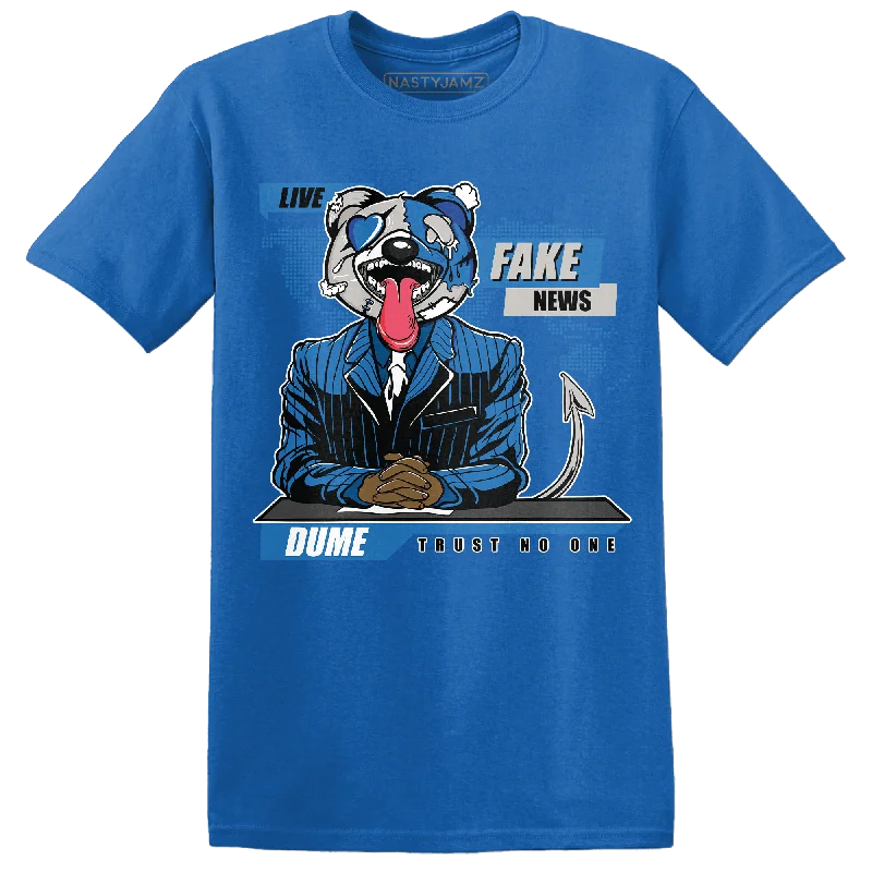 A - line women's T - shirt dress for a feminine silhouetteNastyJamz Industrial Blue 4s T Shirt Match News Presenter BER