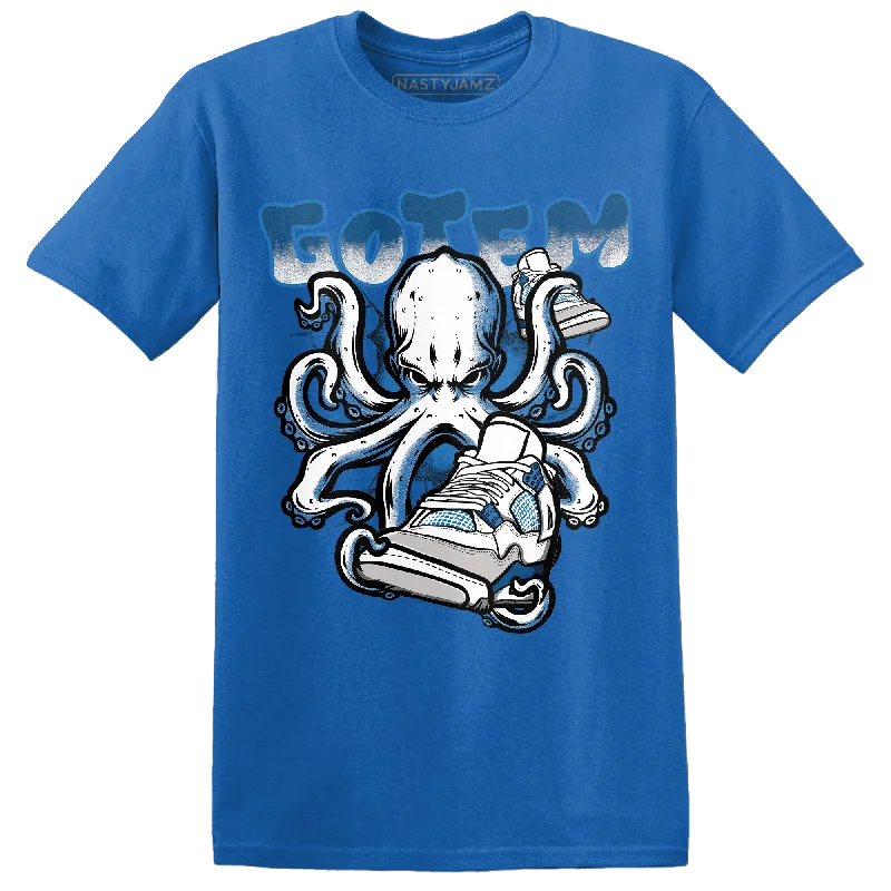 Women's T - shirt with a cable knit patternNastyJamz Industrial Blue 4s T Shirt Match Octopus Got Em Women's T - shirt with a cable knit patternNastyJamz Industrial Blue 4s T Shirt Match Octopus Got Em