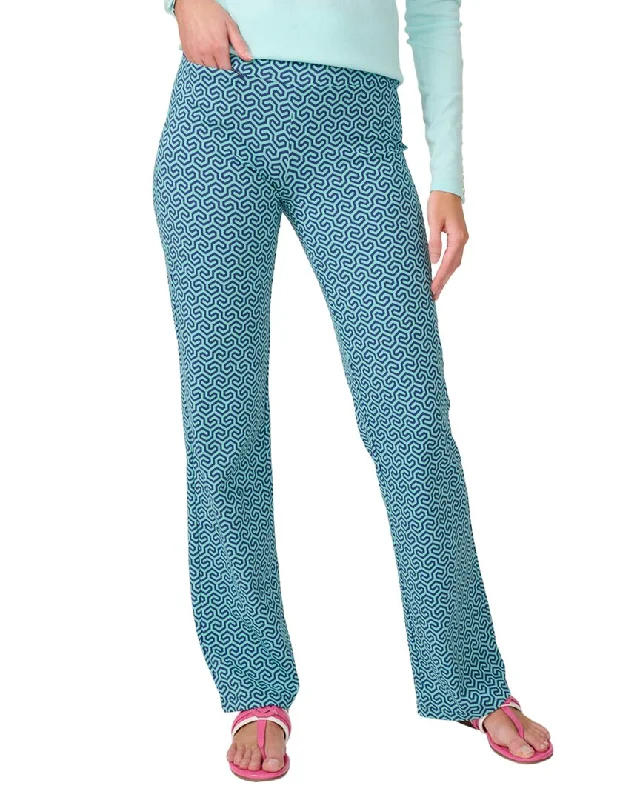 Embroidered denim wide leg pants for women in a unique and eye - catching styleJ.McLaughlin Honeycomb Carmel Pant