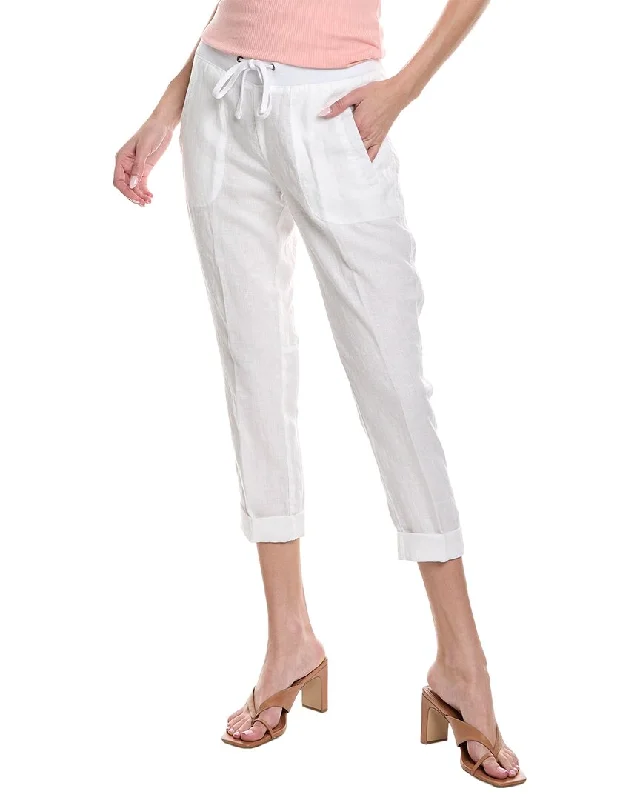 Drawstring linen pants for women in a casual and breathable styleJames Perse Linen Utility Pant