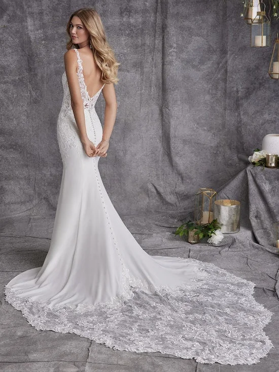 Floral - appliqued wedding dress for a feminine lookJohanna Lane