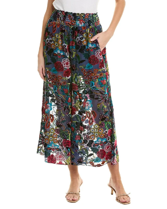 Embroidered denim pants for women in a unique lookJohnny Was Petite Minto Burnout Rachel Silk-Blend Pant Embroidered denim pants for women in a unique lookJohnny Was Petite Minto Burnout Rachel Silk-Blend Pant
